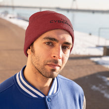 Load image into Gallery viewer, Cyberiam Black Logo Knit Beanie